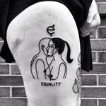 Equality blackwork tattoo by Eterno #Eterno #blackwork #equality