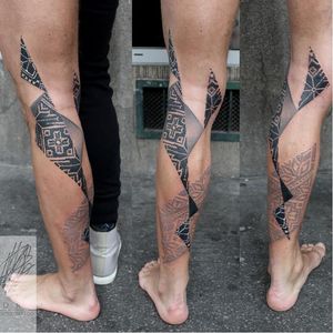 Patterned tattoo by Adine Tetovacky #AdineTetovacky #ornamental #graphic #pattern
