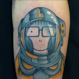 Milo suited up for deep space by Bits (IG—bitspma). #astronaut #Bits #Milo #TheDescendents #traditional