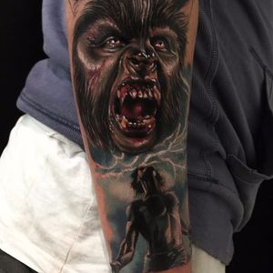 Werewolf Tattoo by Kristian Kimonides #wolf #werewolves #werewolf #horror #horrorcreature #halloween #KristianKimonides