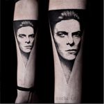David Bowie tattoo by Sucha Igla #SuchaIgla #dotwork #blackwork #davidbowie