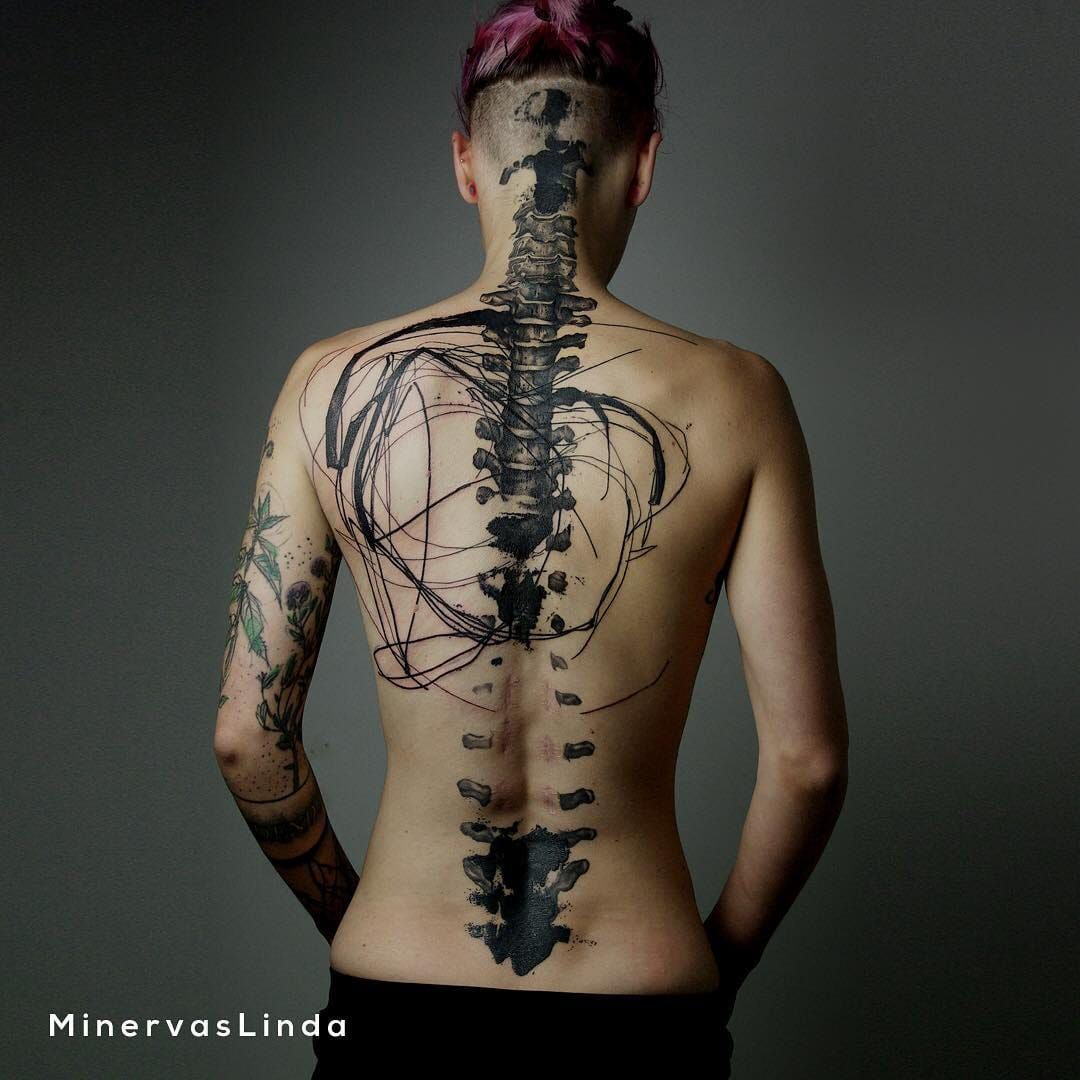 Spinal Tattoo done by Little Frank  rtattoo