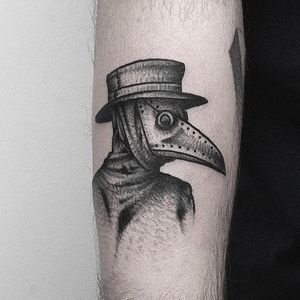 Plague Doctor Tattoo by Szeszu #plaguedcotor #blackwork #traditional #Szeszu