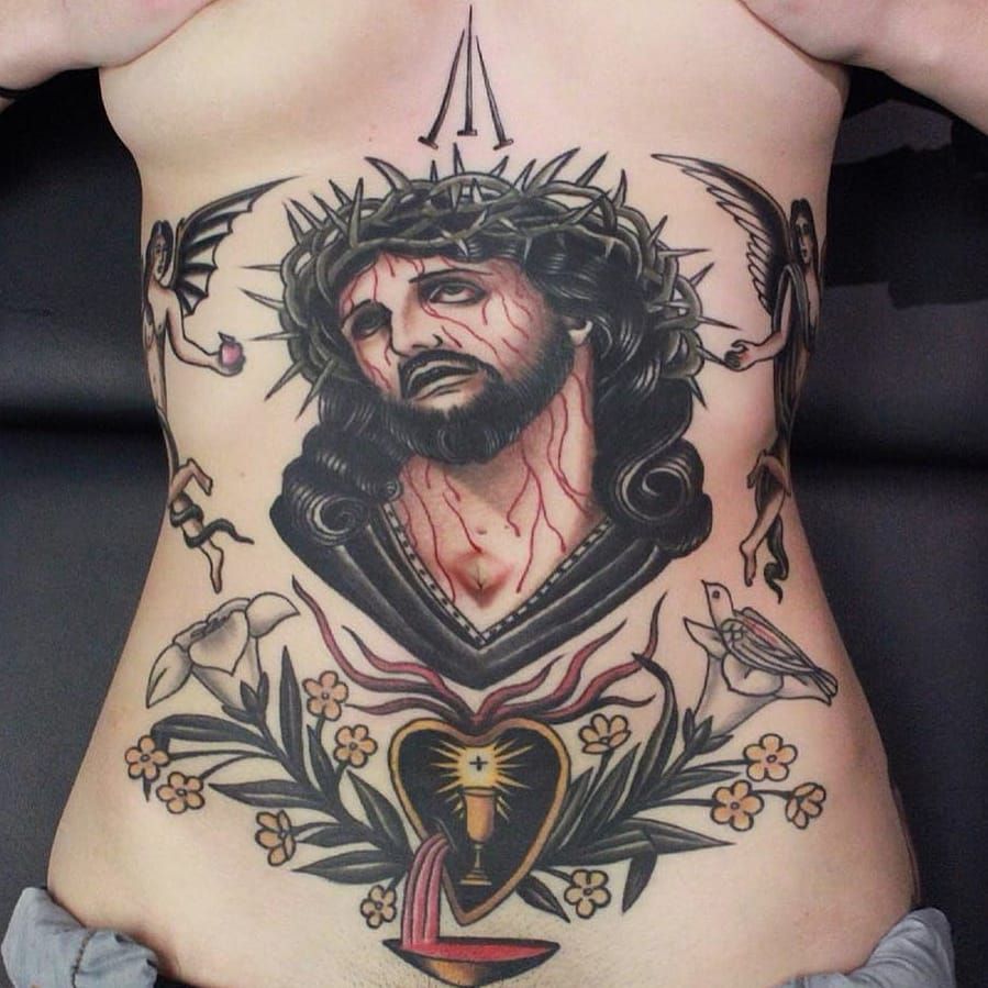 I know most Catholics dont like tattoos but I love them 9 hours in the  chair praying hail Marys the whole time  rCatholicism