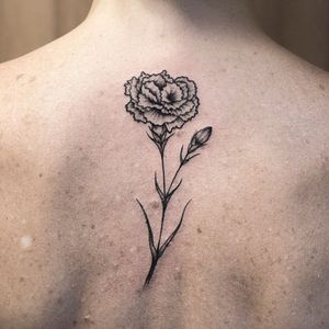 Flower tattoo by Rosie Roo #RosieRoo #blackandgrey #monochrome #blackwork #nature #flower