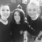 Kat Paine, Maisie Williams, and Sophie Turner via instagram kat_paine13 #gameofthrones #sansastark #aryastark #housestark #got #katpaine #MaisieWilliams #sophieturner