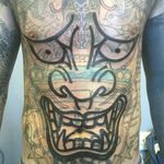 Blast Over Tattoo by Ross Turpin #hannya #hannyatattoo #blastoverpanther #blastover #blastovertattoo #blastovertattoos #coverup #oldtattoos #covering #RossTurpin