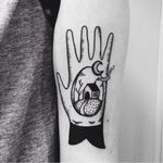 Home sweet home tattoo by Lydia Marier #LydiaMarier #minimalistic #blackwork #traditional #home #hand