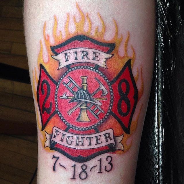 Firefighter Tattoo Wall Art for Sale | Redbubble