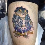 Toad Tattoo by Makoto Ohmatsu #toad #toadtattoo #japanesetoad #japanesetattoo #frog #japanesefrog #MakotoOhmatsu