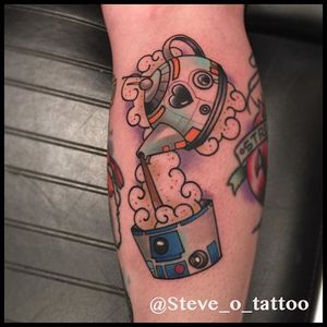 BB-8 Tea Tattoo by Steve Oker #BB8 #starwars #theforceawakens #forceawakens #starwarsink #SteveOker
