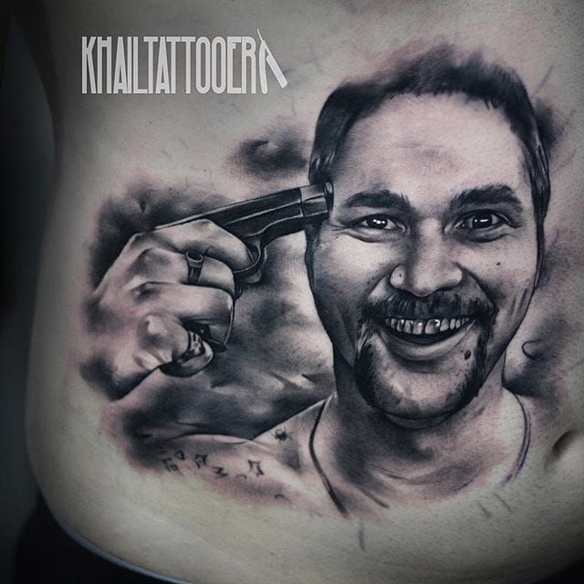 Tattoo uploaded by Stacie Mayer • Eric Bana as Chopper. By Khail Aitken.  #realism #KhailAitken #blackandgrey #EricBana #Chopper • Tattoodo