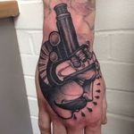 Microscope Hand Tattoo by Mitchell Allenden #hand #handtattoo #handtattoos #neotraditionalhandtattoo #neotraditional #neotraditionaltattoo #neotraditionaltattoos #MitchellAllenden