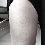 Dotted feminine symbol tattoo by pokeeeeeeeoh. #pokeeeeeeeoh #feministsymbol #femalesymbol #dotwork #feminist #grlpwr #riotgrrrl #woman #equality