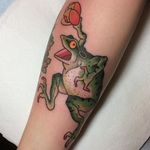 Frog Tattoo by Fran Massino #frog #frogtattoo #japanese #americanjapanese #westernjapanese #japanesedesigns #traditionaltattoos #traditional #FranMassino