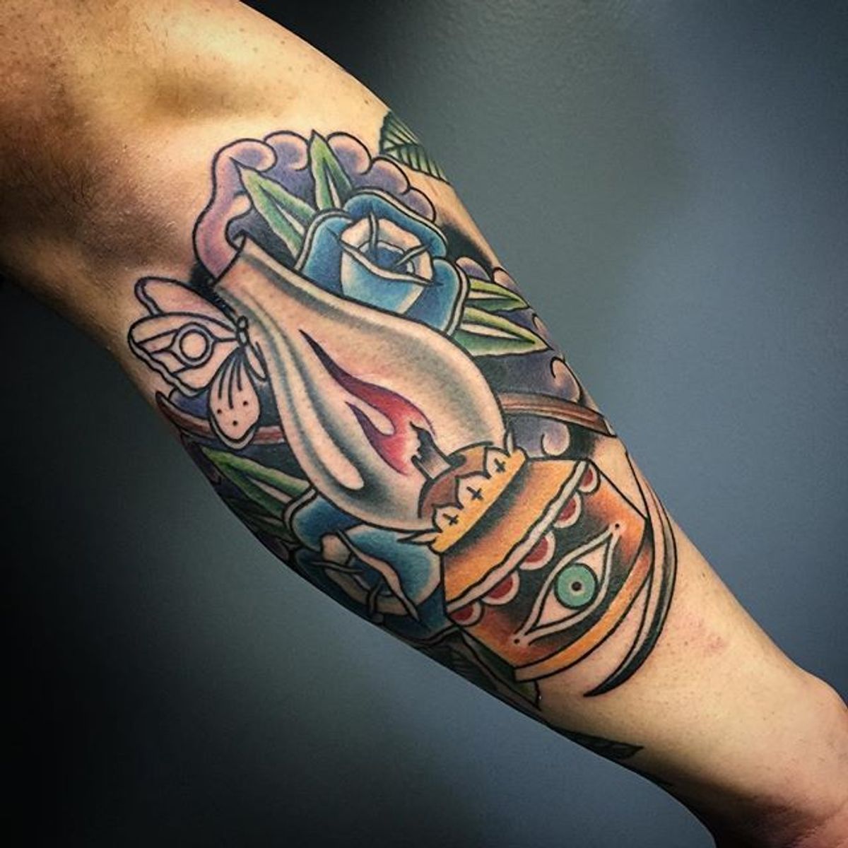Tattoo uploaded by Robert Davies • Oil Lamp Tattoo by Terry Grow 