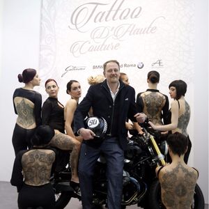 Marco Manzo with his clients #MarcoManzo #lacetattoos #BMW