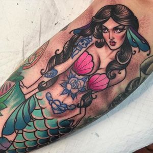 Tattooed Mermaid Tattoo by Ly Aleister @Lyaleister #Lyaleister #LyAlistertattoo #Girls #Girl #Girltattoo #Neotraditional #Neotraditionaltattoo #Brisbane #Australia