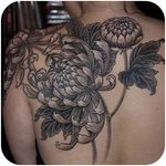 Beauty by @andersonluna #tattoodo #chrysanthemum #blackandgrey #flower