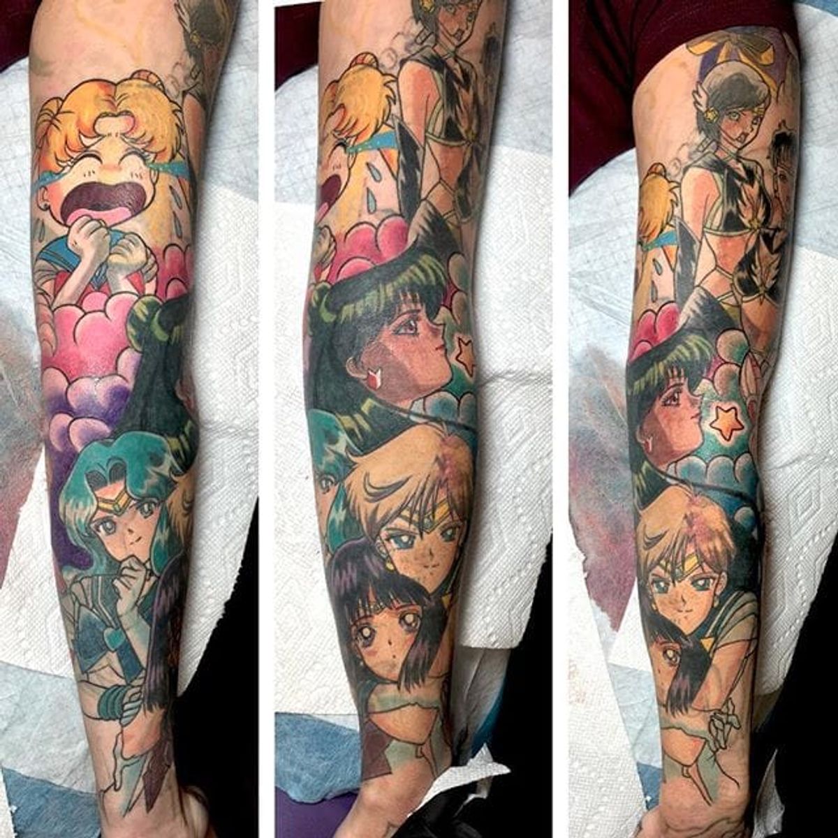 Tattoo uploaded by Xavier • Sailor Moon sleeve tattoo by Kimberly Wall ...