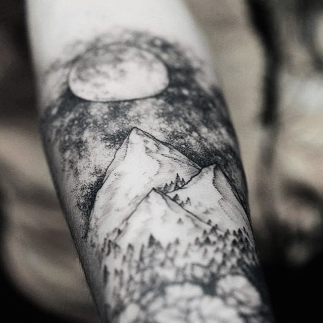 34 Magnificent Mountain Tattoo Ideas for Men  Women in 2023