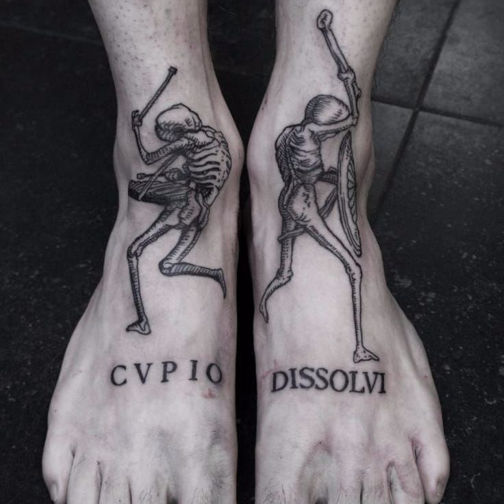 Skull Foot Tattoos For Men - Temu