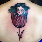 Gorgeous tattoo by Nicoz Balboa #NicozBalboa #illustrative #tulip #flower