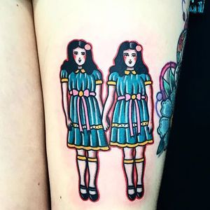 Come Play with Us Dani via instagram daniqueipo #theshining #stephenking #twins #theshiningtwins #creepy #traditional #colorful #DaniQueipo