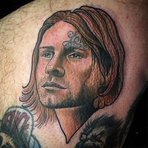 Kurt Cobain Tattoo by Matt Youl #KurtCobain