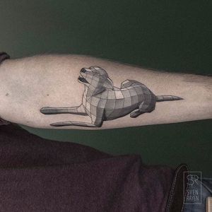 Low Poly Tattoo by Sven Rayen  #dog #SvenRayen #lowpoly