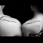 The bond between sisters is a powerful thing and is forever...just like a tattoo, photo from Pinterest #sister #family #bestfriend #matchingtattoos #siblingtattoo