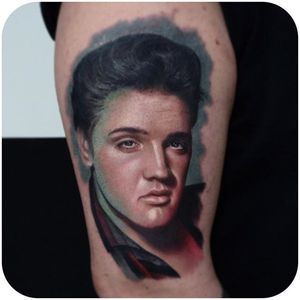 @karolrybakowski #tattoodo #elvis #color #portrait #karolrybakowski