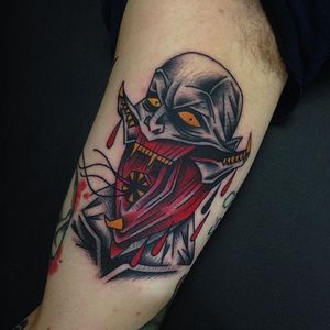 Reaper Tattoo by Dan Gagné #reaper #horror #horrorfilm #traditional #traditionalartist #traditionalhorror #DanGagne