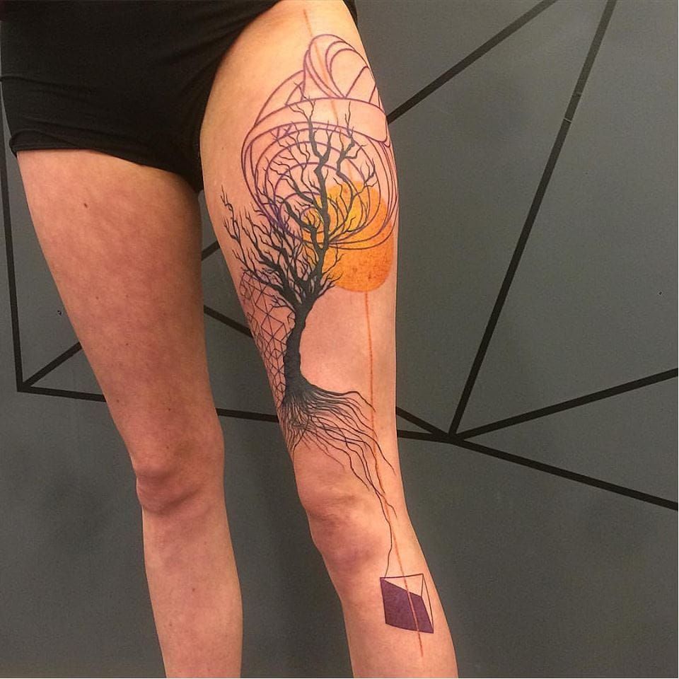 Tattoo uploaded by JenTheRipper • Tree tattoo by Seb InkMe #SebInkMe  #graphic #abstract #tree • Tattoodo
