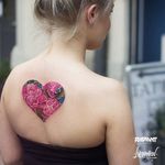 Floral heart by Andrey Lukovnikov (IG- lukovnikovtattoo) #AndreyLukovnikov #top10 #floral #backpiece