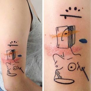 Graphic tattoo by Metamose #Metamose #graphic #contemporary