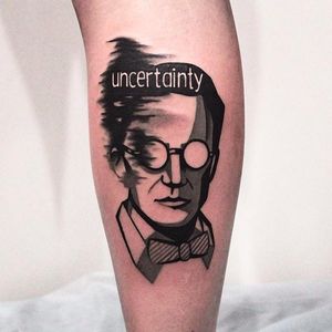 Uncertainty tattoo by Denis Marakhin #maradentattoo #black #blackwork #blackandgrey #oddtattoo
