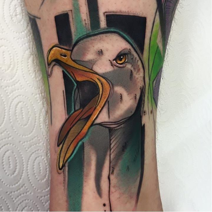 seagull drawing tattoo