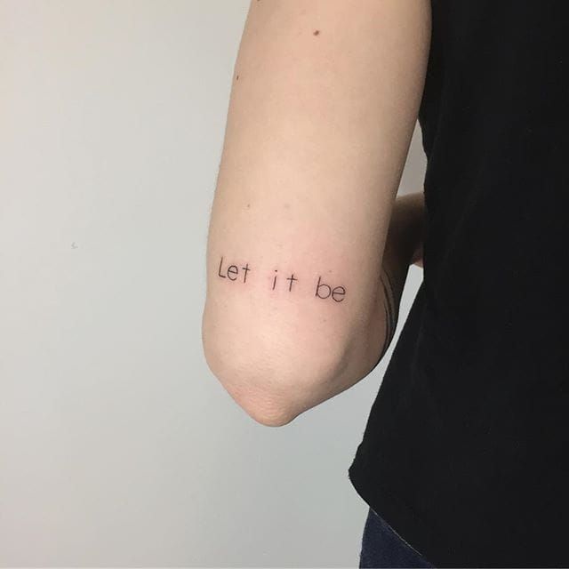 let it be lettering  2 Week Temporary Tattoo  inkster  Inkster