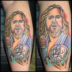 The Dude, one of the movies Big Lebowski tattoos by Anthony G Tattoos #TheDude #BigLebowski #TheBigLebowski #MovieTattoos #FilmTattoos #AnthonyG