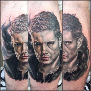 Demon Dean Winchester Tattoo by Ben Kaye #deanwinchester #supernatural #supernaturalshow #horror #tv #tvseries #portrait #BenKaye