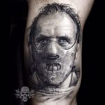 The Cannibal Tattoo by Javier Antunez @Tattooedtheory #JavierAntunez #Tattooedtheory #Blackandgrey #Realistic #Cannibal #Cannibaltattoo