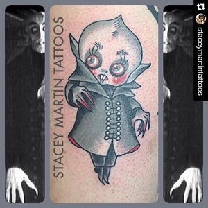 Count Orlok Tattoo by Stacey Martins #CountOrlok #CountOrlokTattoo #Nosferatu #NosferatuTattoos #HorrorTattoos #HorrorTattoo #Horror #StaceyMartins