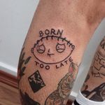 Stewie Griffin tattoo by Carlos Cruz #StewieGriffin #CarlosCruz #FamilyGuy #tvshow #linework (Photo: Instagram)