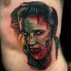Zombie Elvis by Andrew Smith. #realism #colorrealism #portrait #zombie #Elvis #ElvisPresley #AndrewSmith