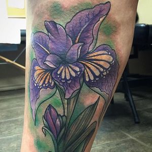 Beautiful purple iris plant by Lucas Patterson. #neotraditional #iris #flower #plant #LucasPatterson #floral