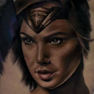 A realistic depiction of Wonder Woman in progress by Uliano Carlo (IG—uliano_carlo). #comicbookcharacters #DC #GalGadot #portraiture #realism #WonderWoman