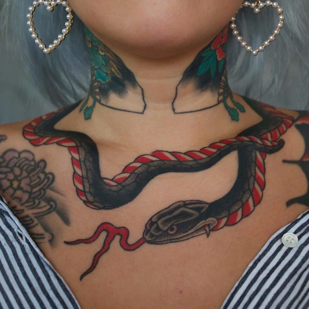 Snake collar made by serahelentattoo  Two Hands Tattoo  Facebook