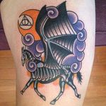 Thestral Tattoo by @longstreetphil #thestral #harrypotter #wizard