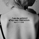 Black and white inspirational tattoo. Artist unknown. #quote #inspirational #inspirationalquote #motivation #meaning #meaningful #script #sayings
